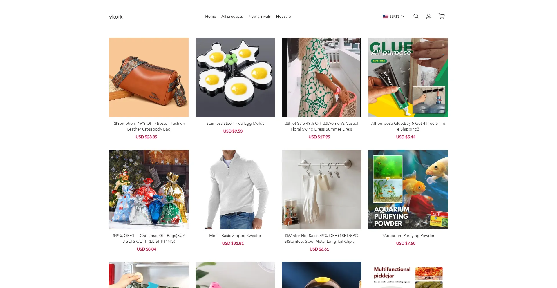 Website screenshot of Vkoik.com