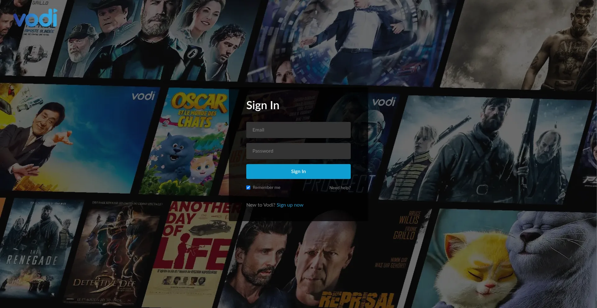 Website screenshot of Vodi.fr