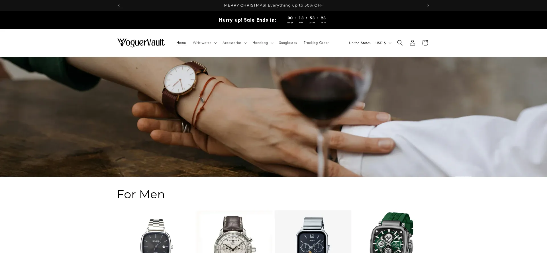 Website screenshot of Voguervault.co