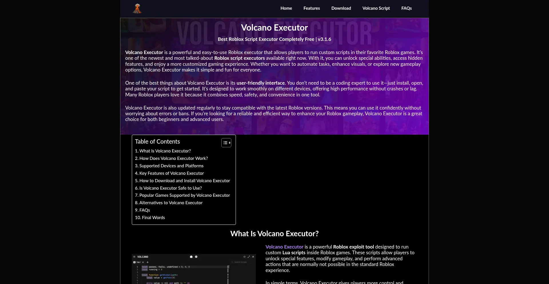 Volcanoexecutor.net