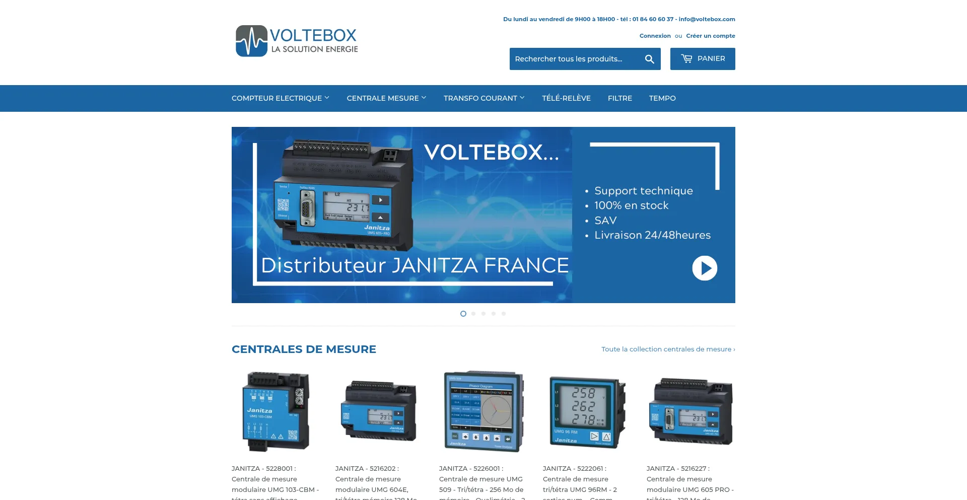 Website screenshot of Voltebox.com