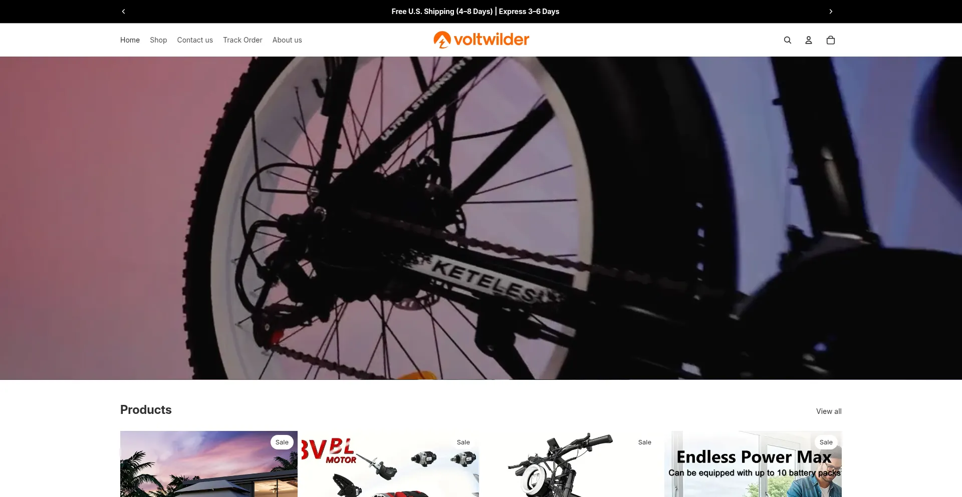Website screenshot of Voltwilder.com