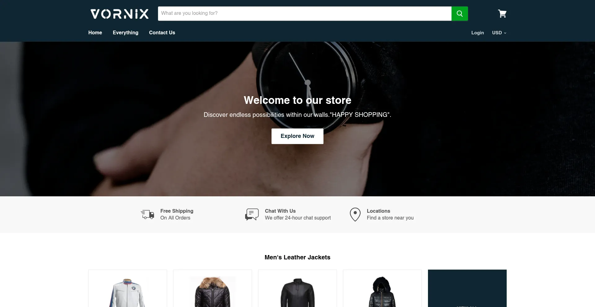 Website screenshot of Vornix.us
