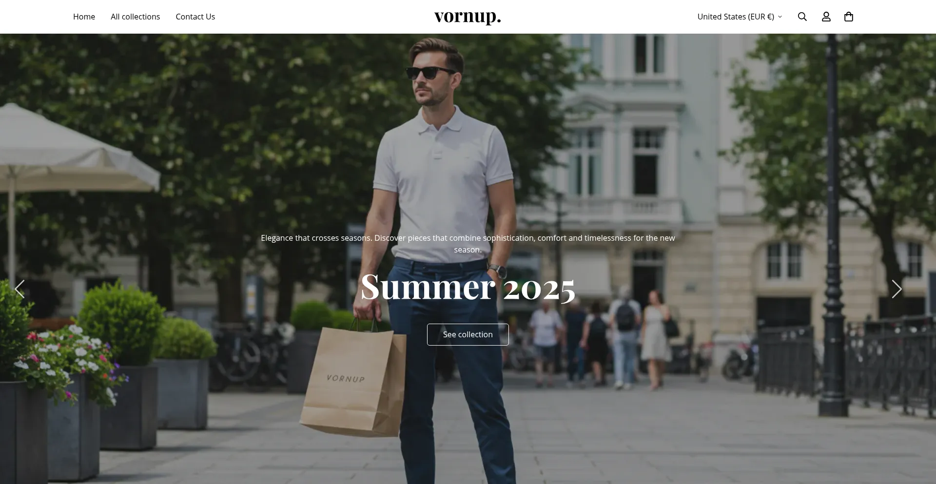 Website screenshot of Vornup.com