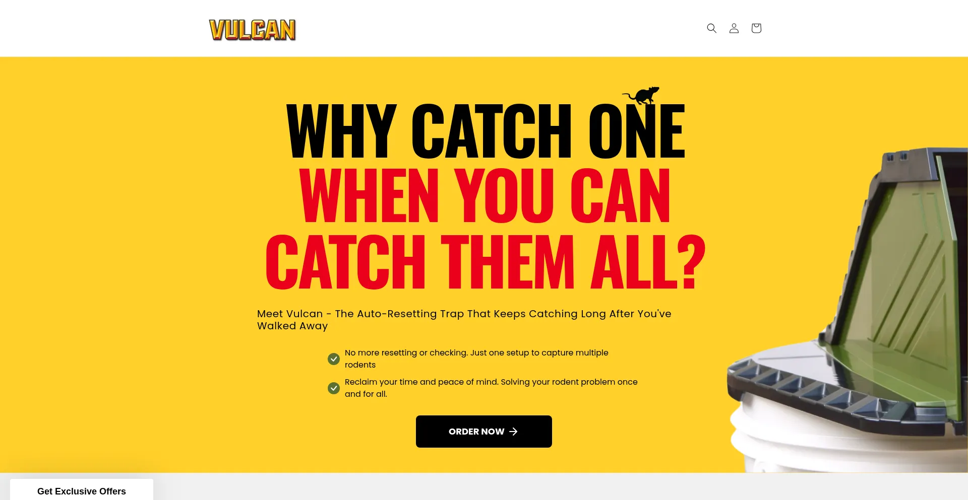 Website screenshot of Vulcanpest.com