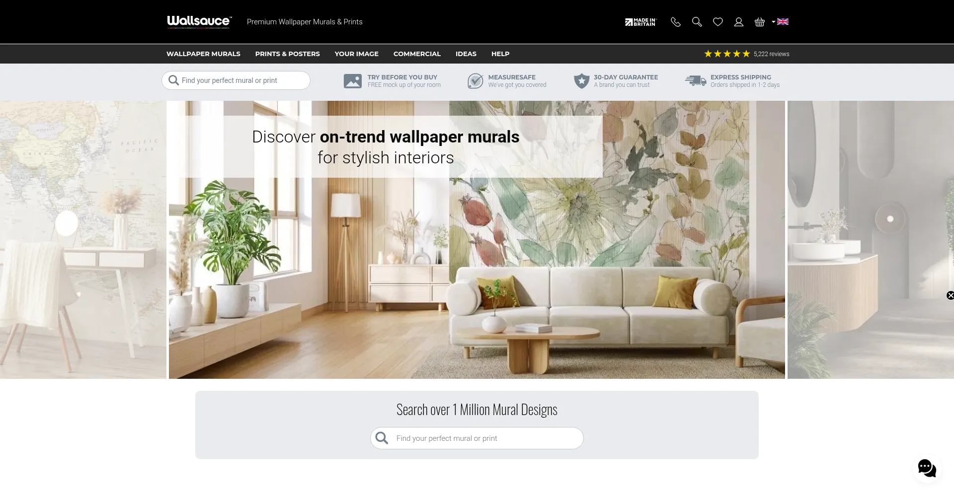 Website screenshot of Wallsauce.com