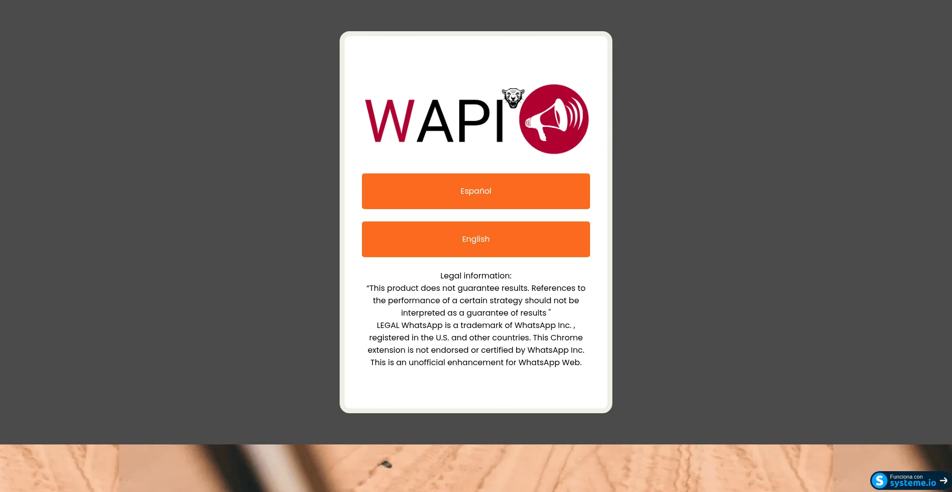 Website screenshot of Wapi7.com
