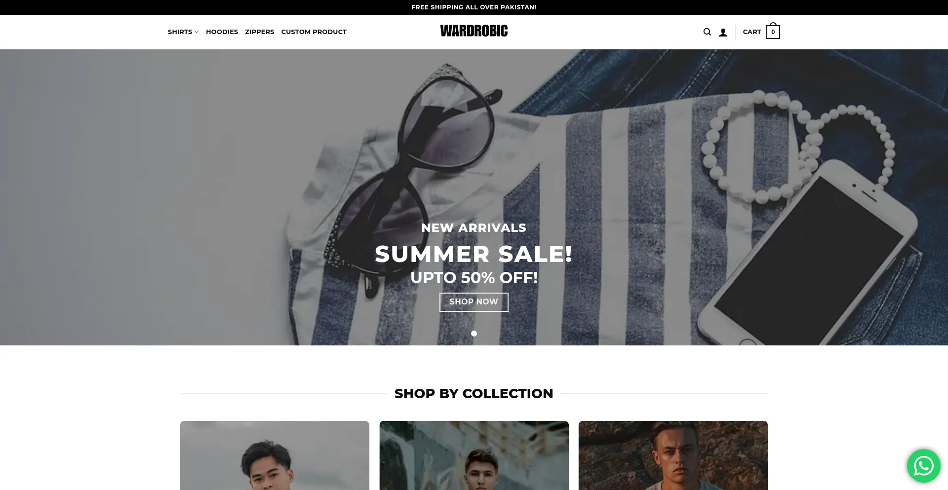 Website screenshot of Wardrobic.store