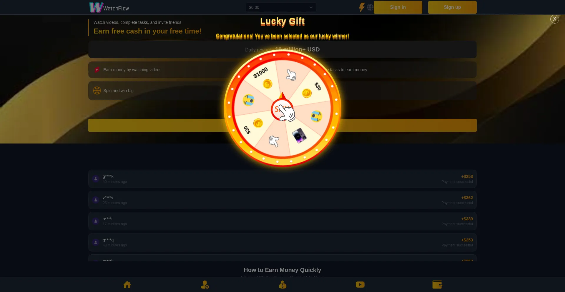 Website screenshot of Watcheflow.top
