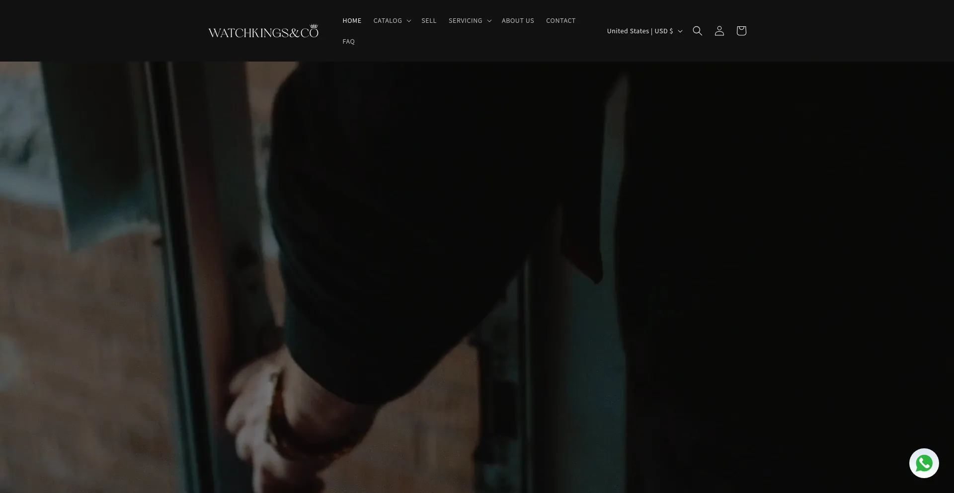 Website screenshot of Watchkingscompany.com