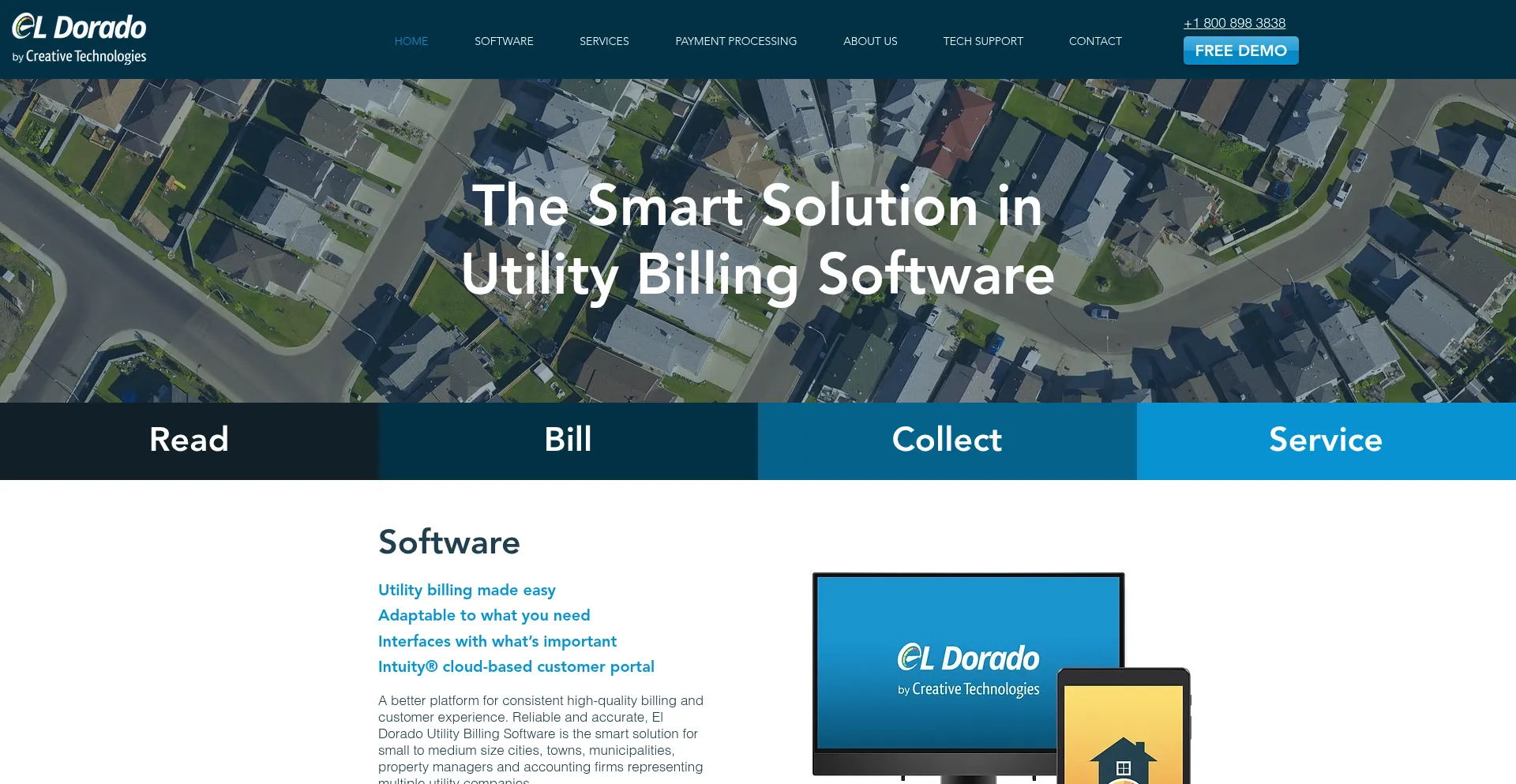 Website screenshot of Waterbill.com