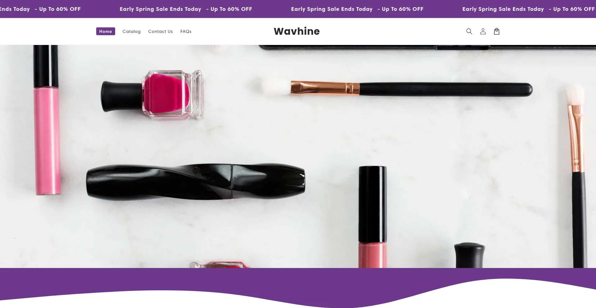 Website screenshot of Wavhine.com