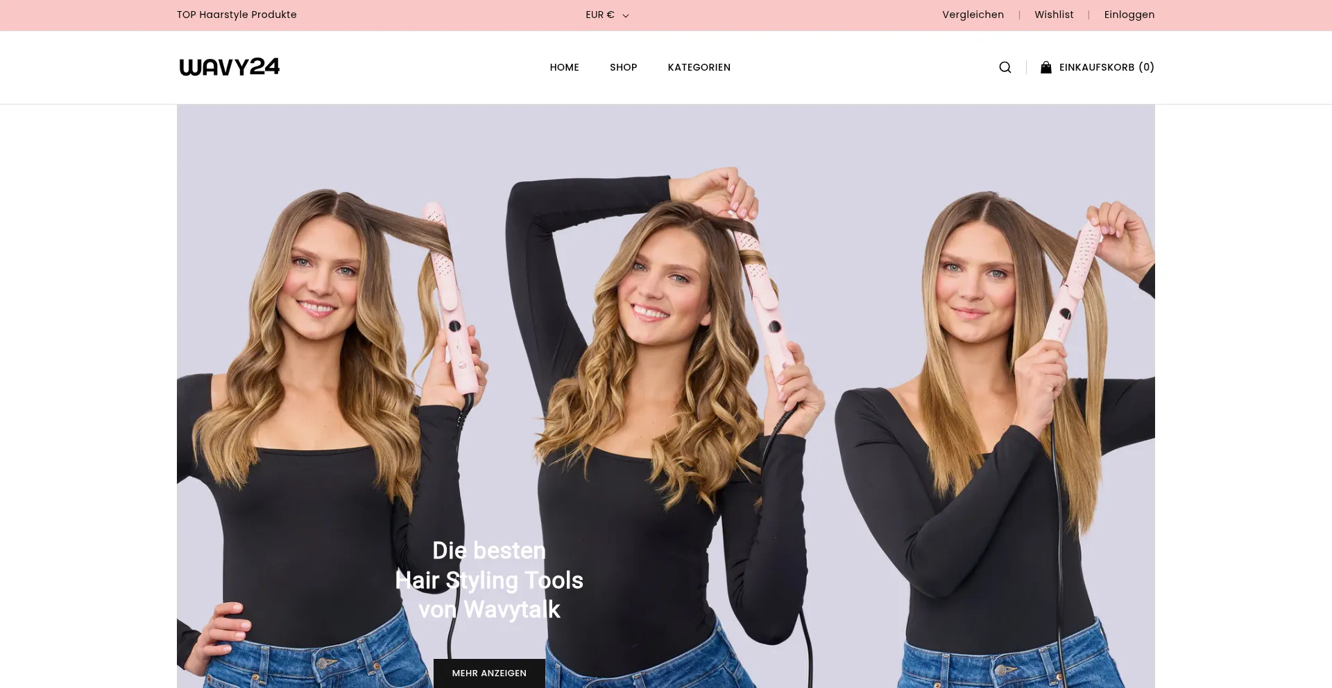 Website screenshot of Wavy24.de