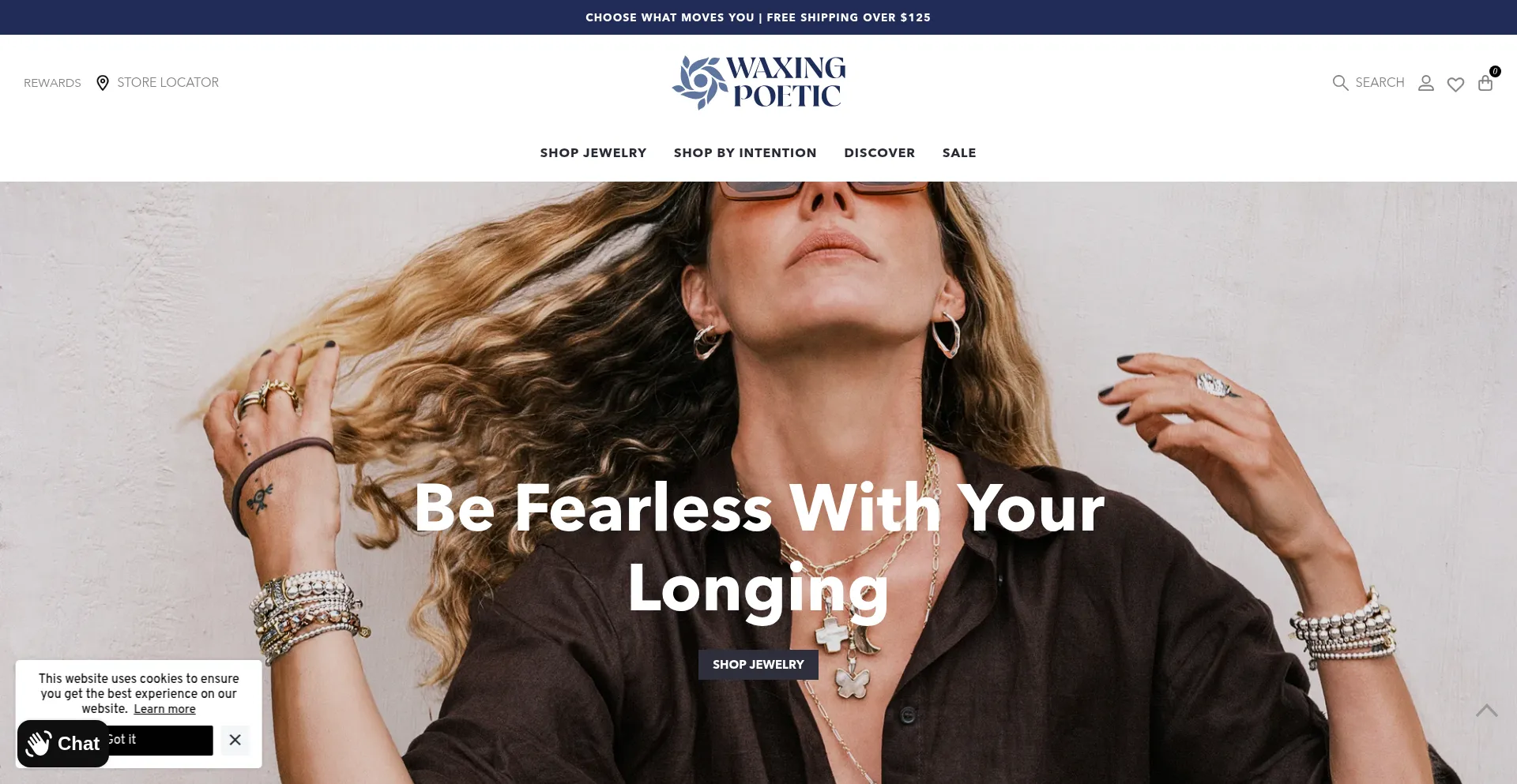 Website screenshot of Waxingpoetic.com