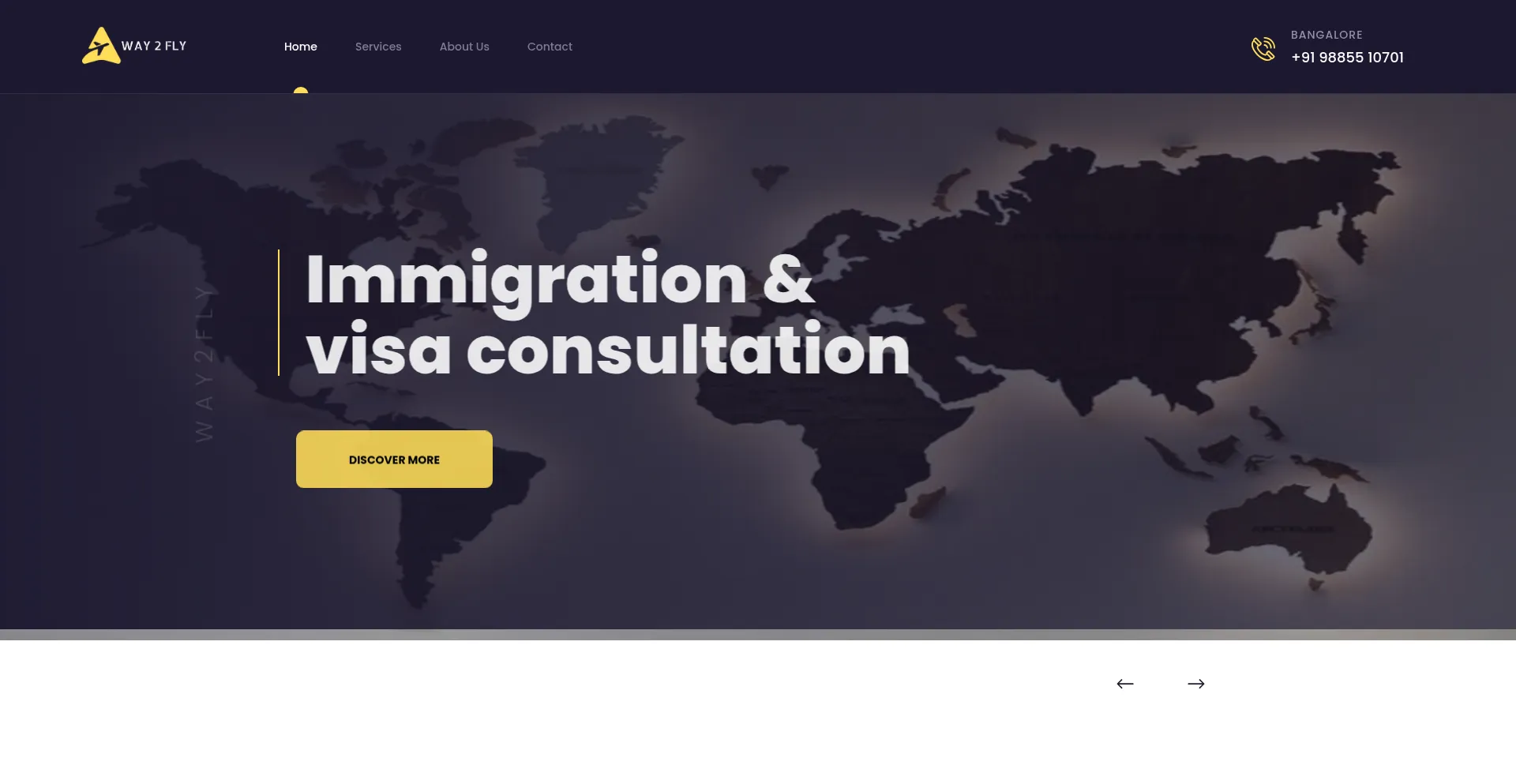 Website screenshot of Way2fly.in
