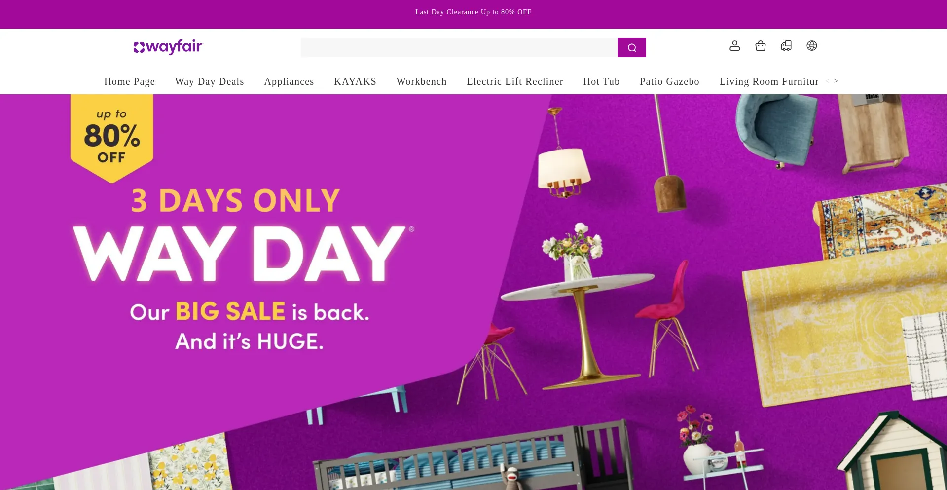 Website screenshot of Wayfair-usa.cc
