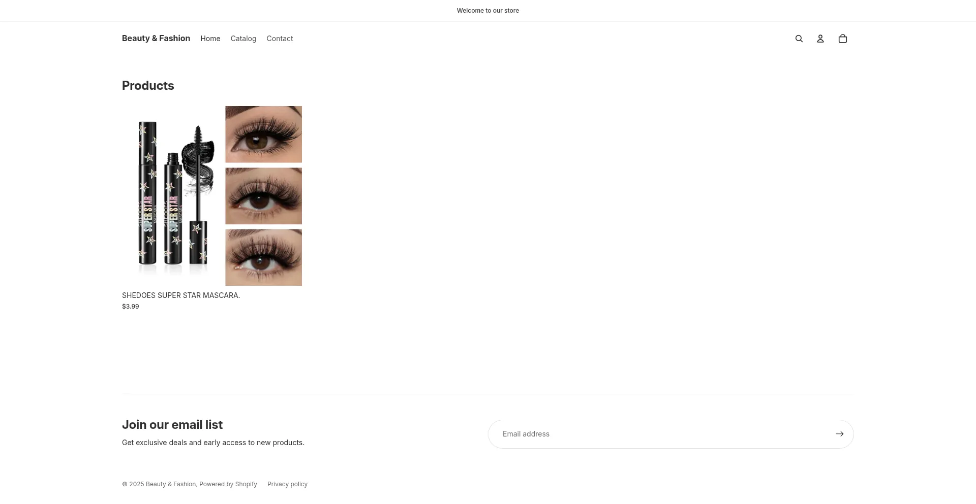 Website screenshot of Wbeauty-fashion.myshopify.com