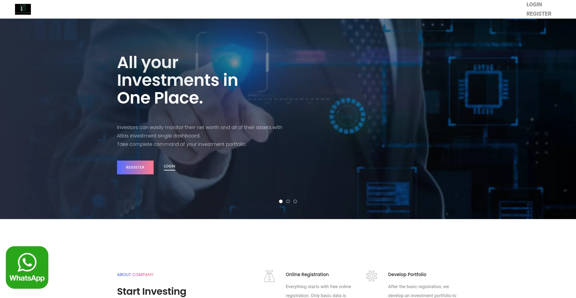 Website screenshot of Wealth-managements.pro