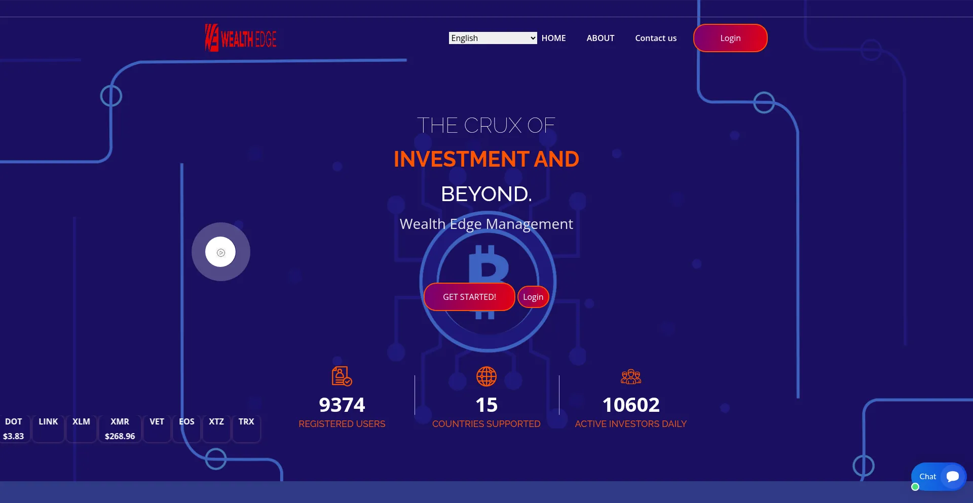 Website screenshot of Wealthedgemanagement.com