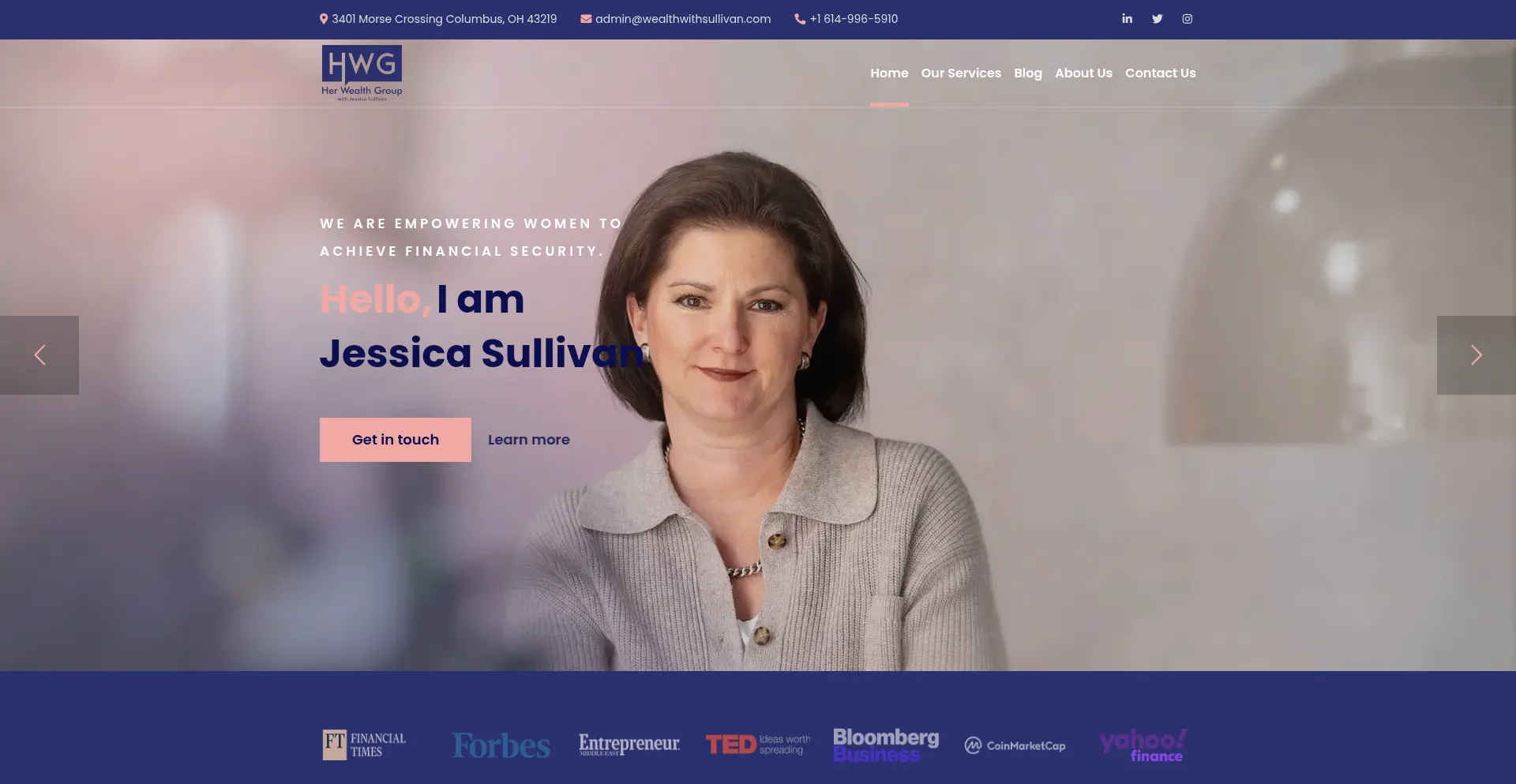 Website screenshot of Wealthwithsullivan.com