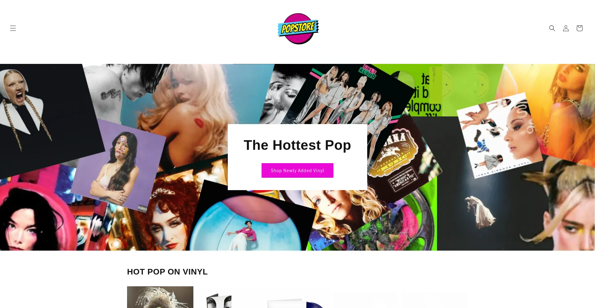 Website screenshot of Wearepopstore.com