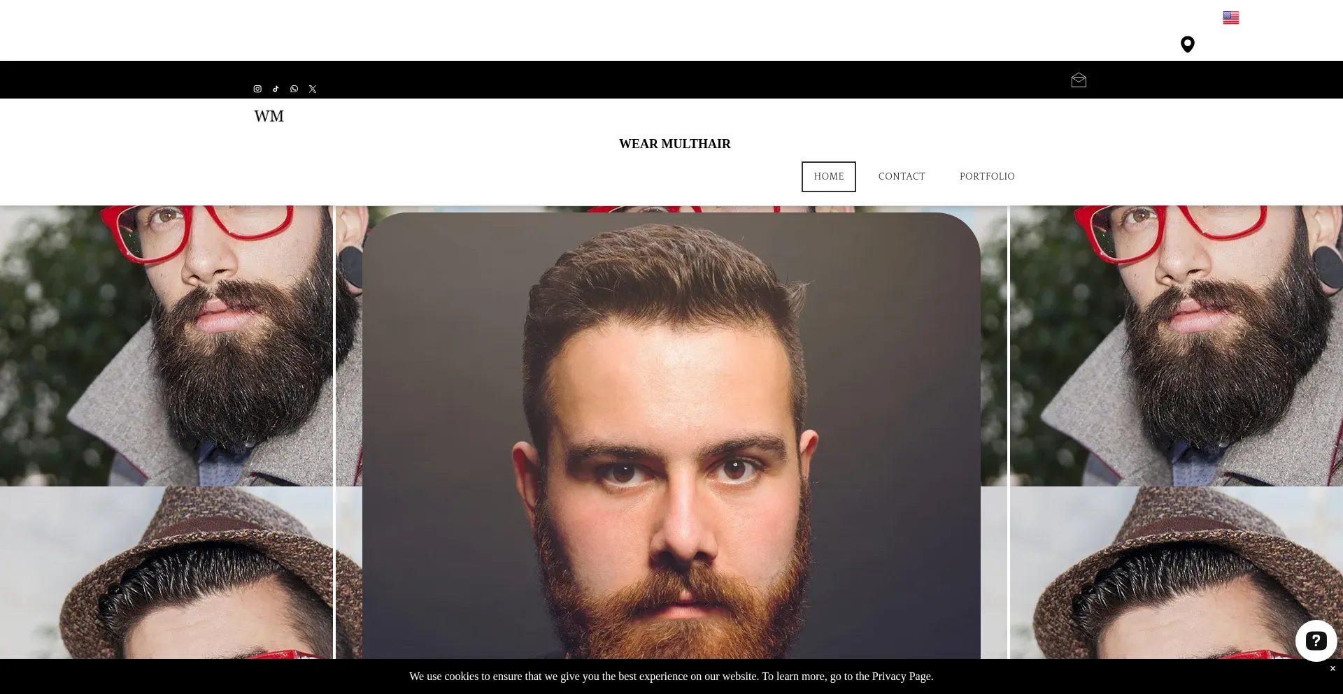 Website screenshot of Wearmulthair.com