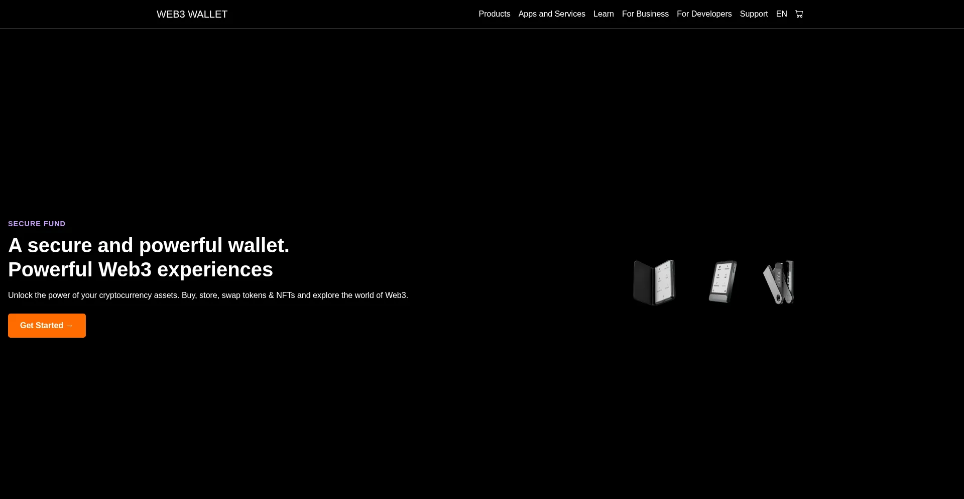 Website screenshot of Web3cryptosledger.com