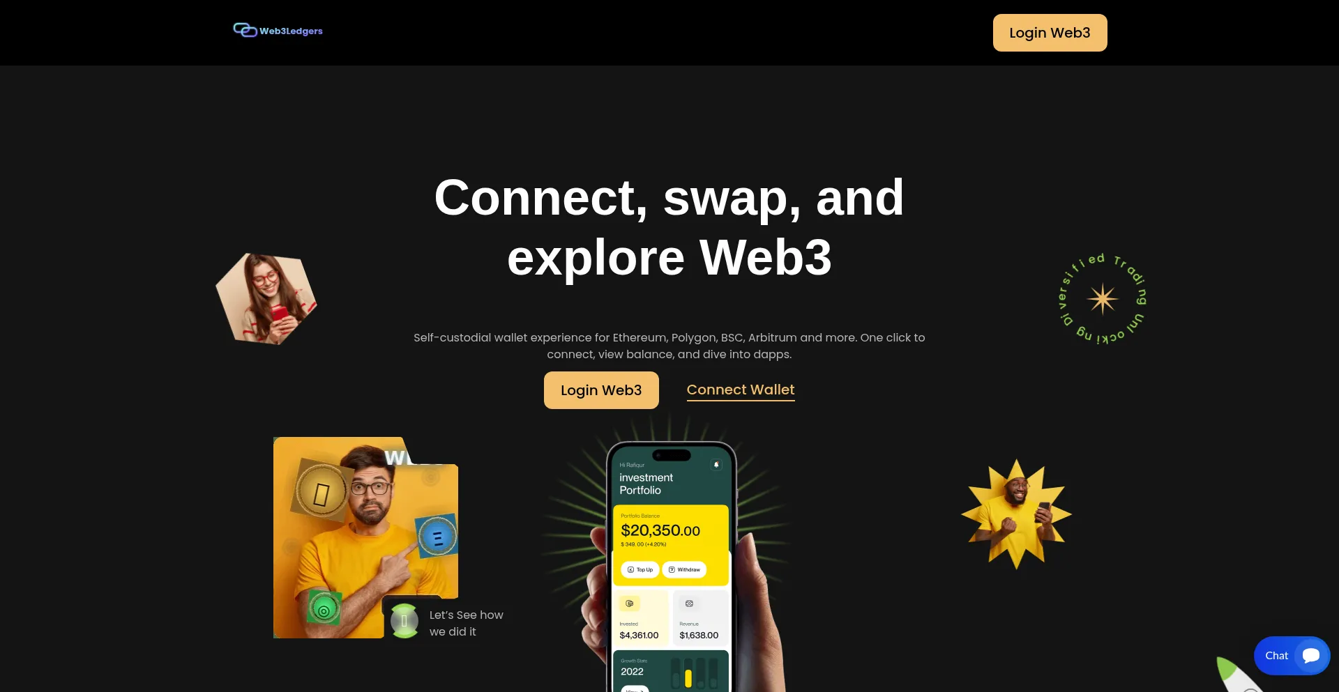 Website screenshot of Web3ledgerchain.com