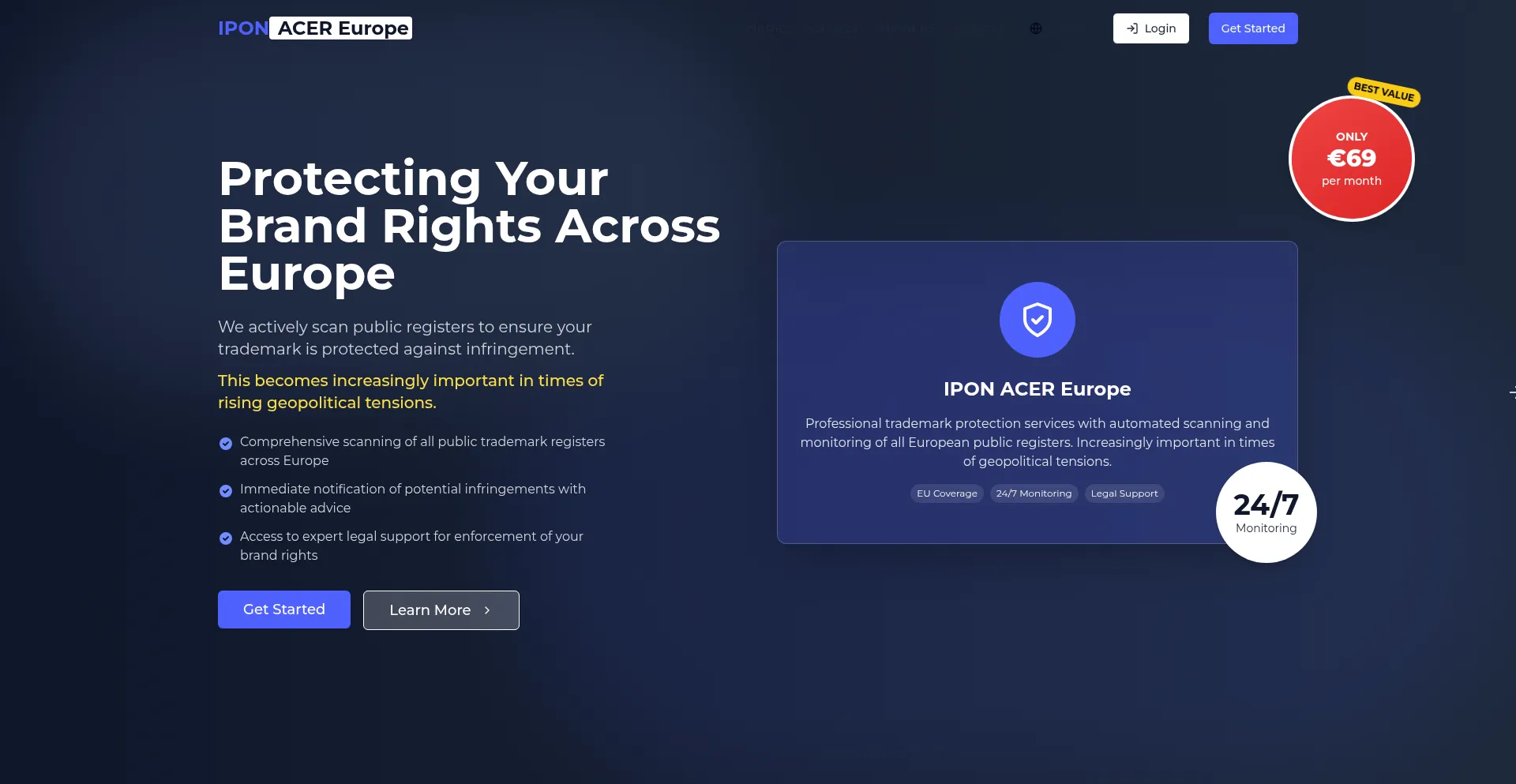 Website screenshot of Website.ipon-europe.net