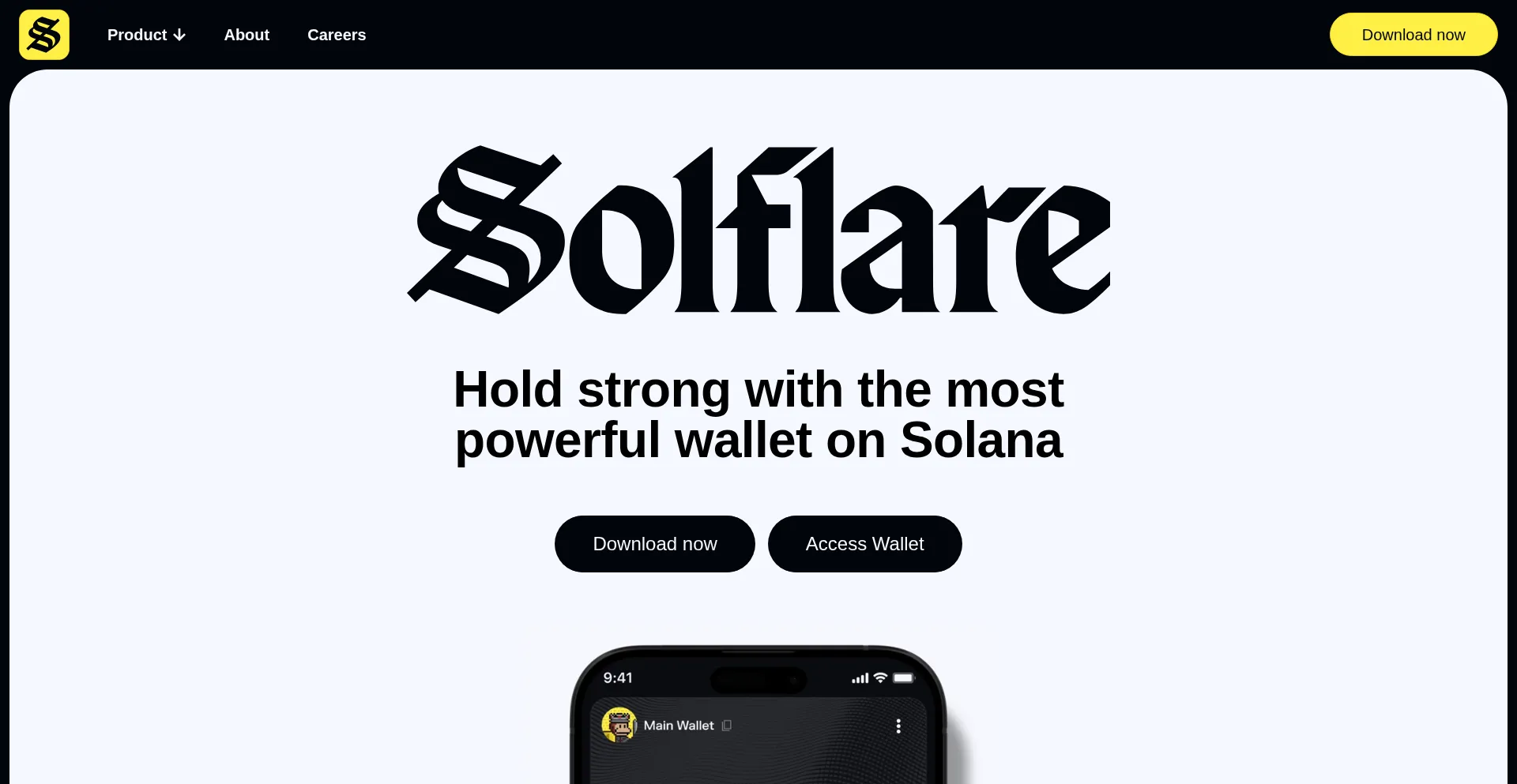 Website screenshot of Websolflare.cc