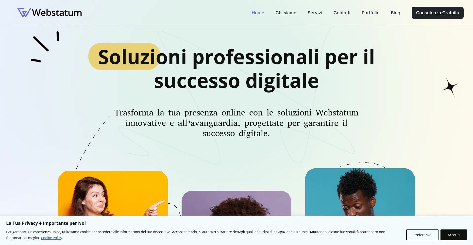 Website screenshot of Webstatum.com