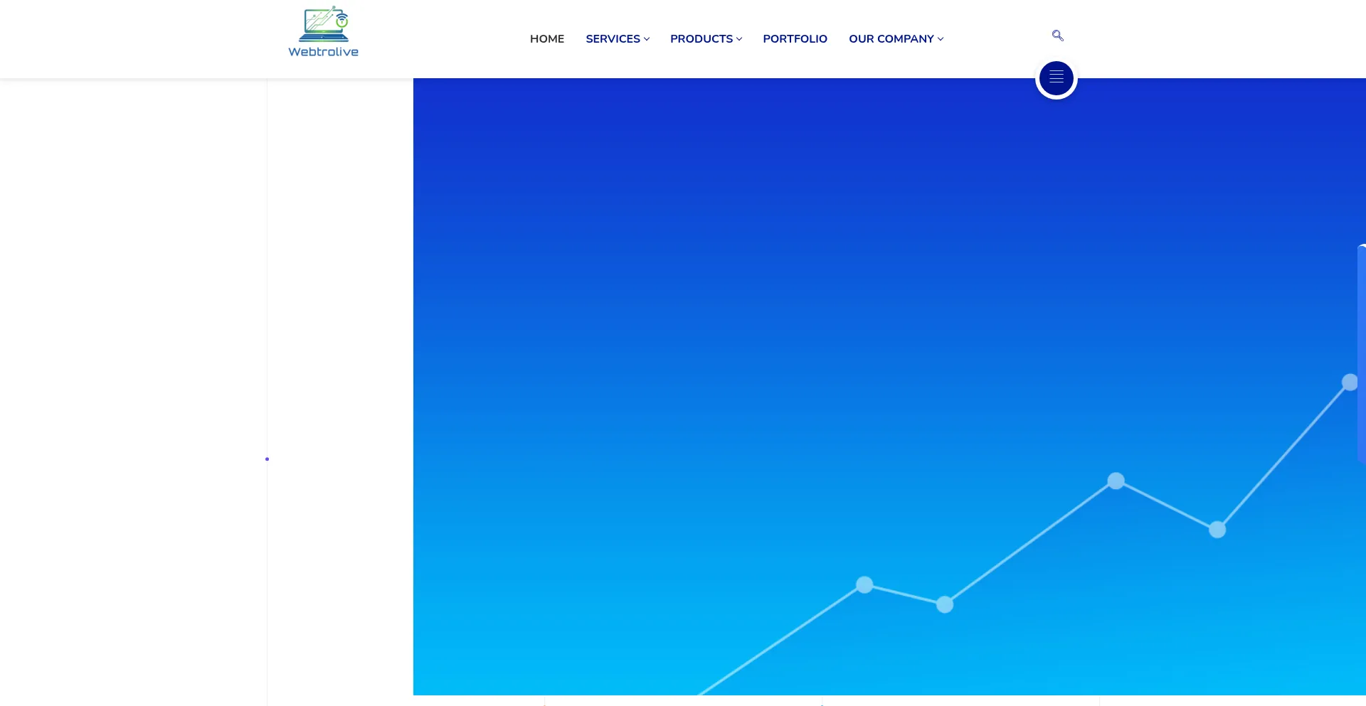 Website screenshot of Webtrolive.com