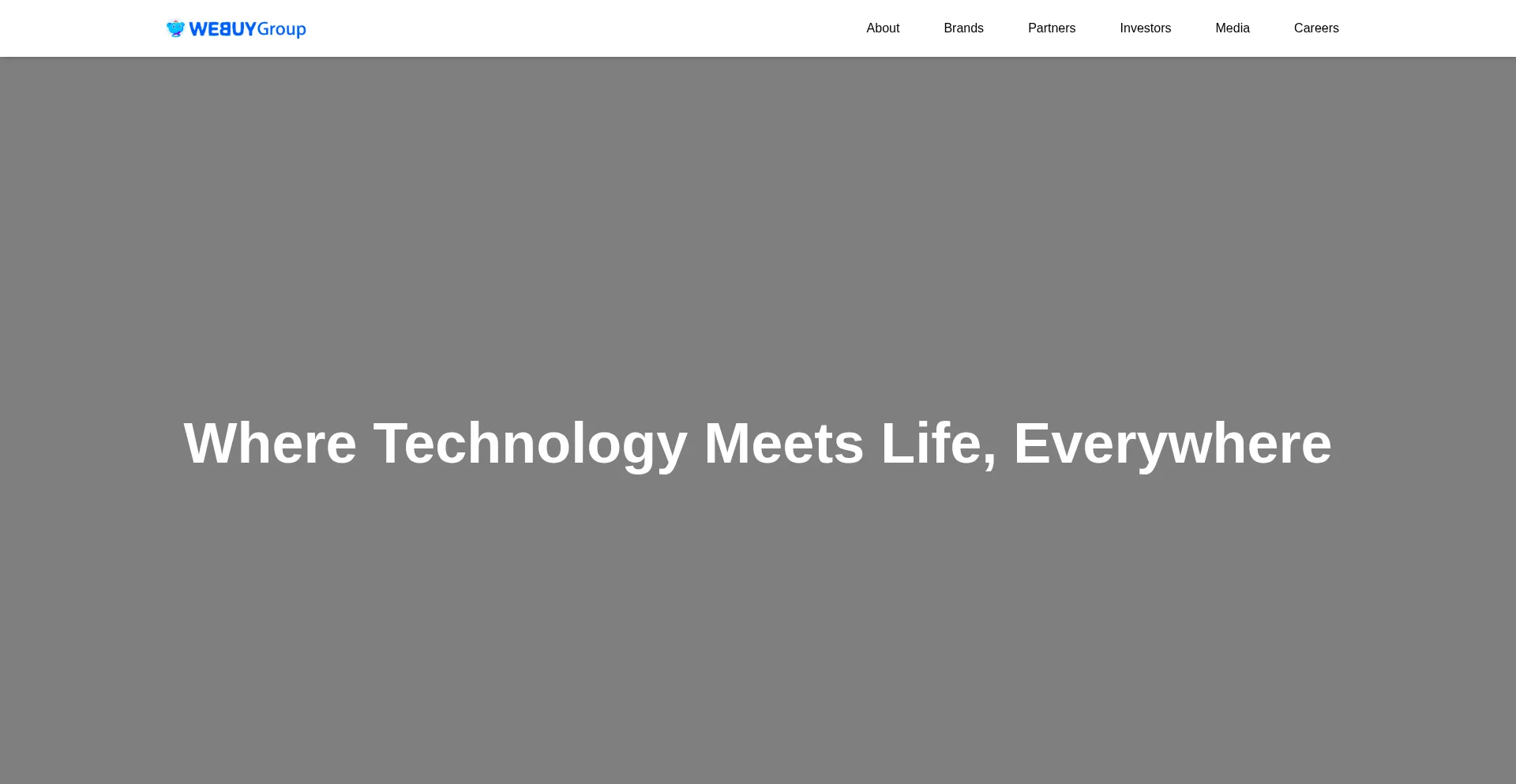 Website screenshot of Webuy.global