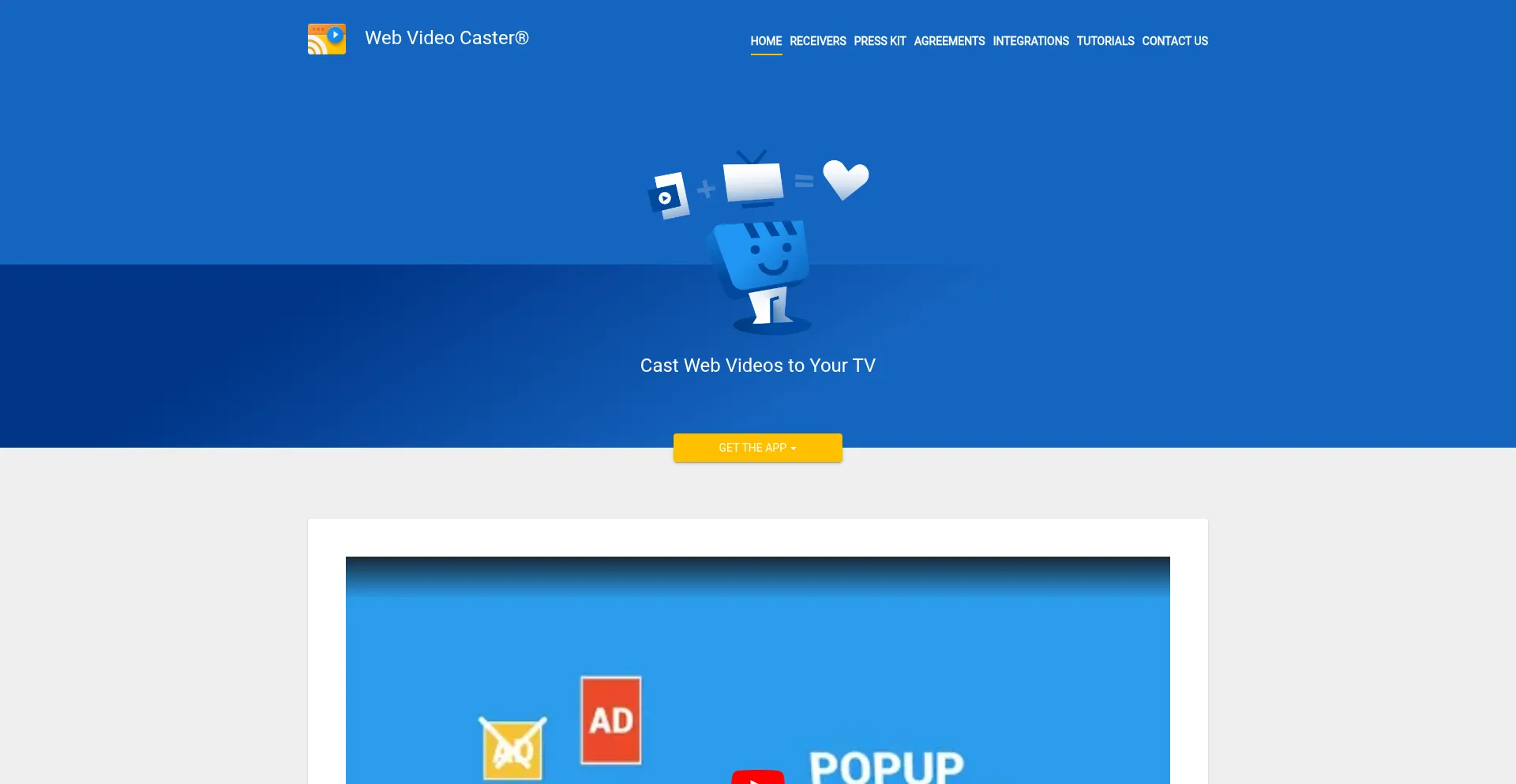 Website screenshot of Webvideocaster.com