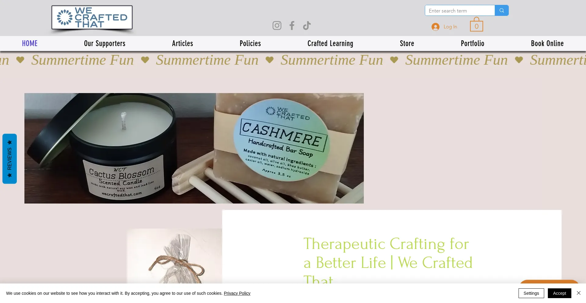 Website screenshot of Wecraftedthat.com