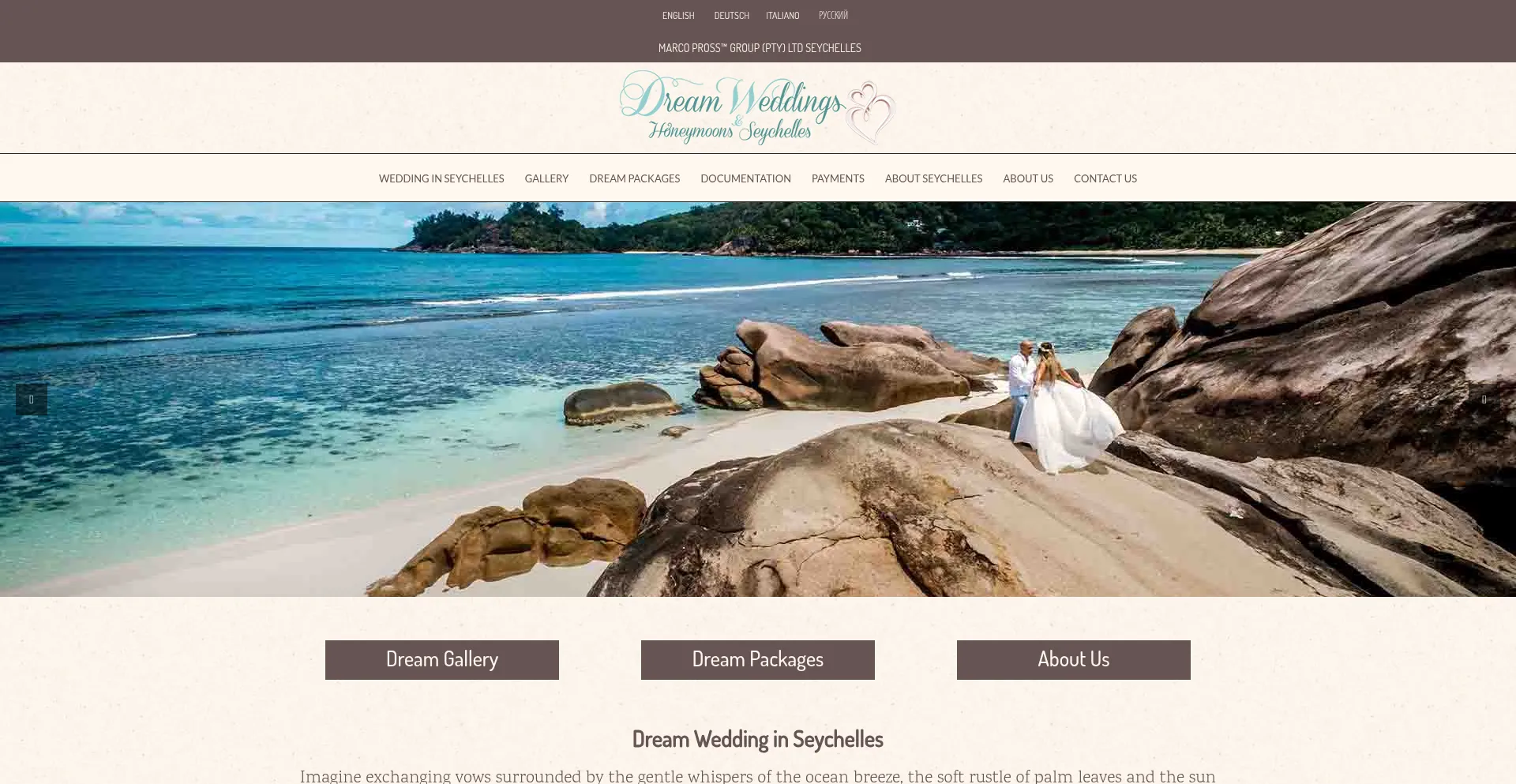 Website screenshot of Wed-in-seychelles.com