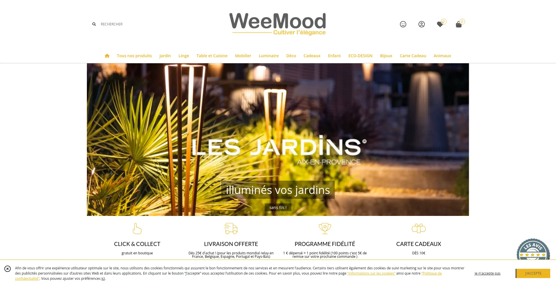 Website screenshot of Weemood.com