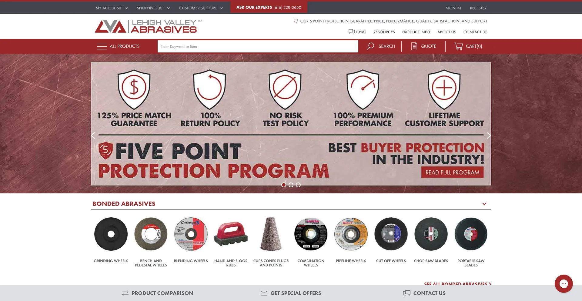 Website screenshot of Wehavegrit.com