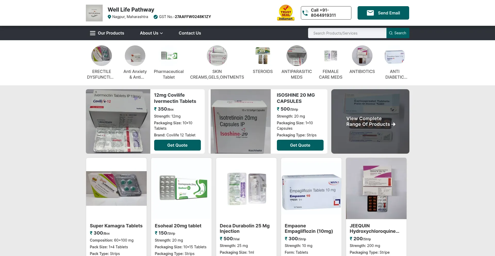 Website screenshot of Welllifepathway.com