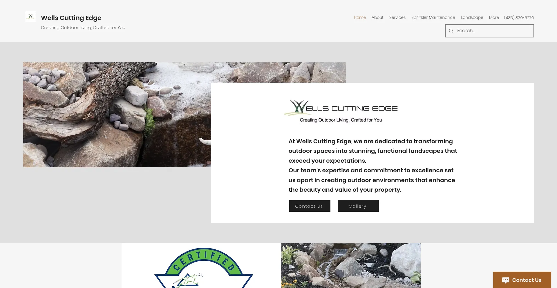 Website screenshot of Wellscuttingedge.com