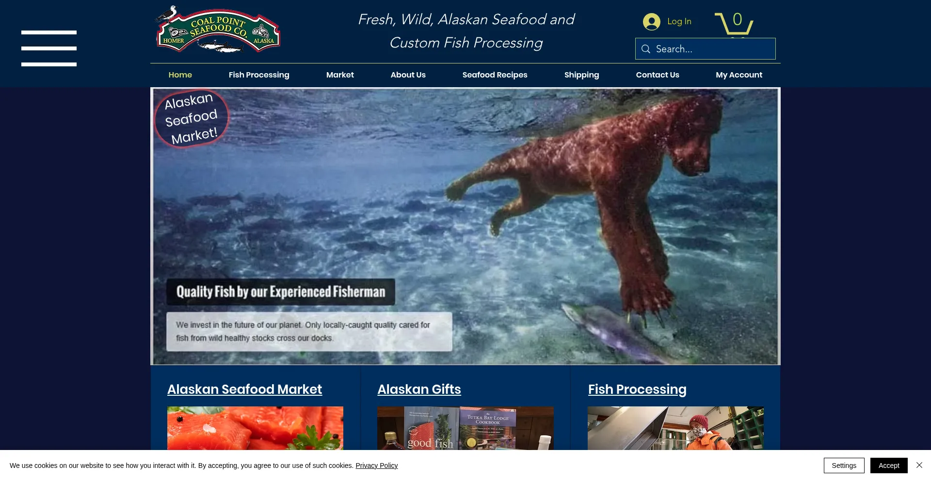 Website screenshot of Welovefish.com