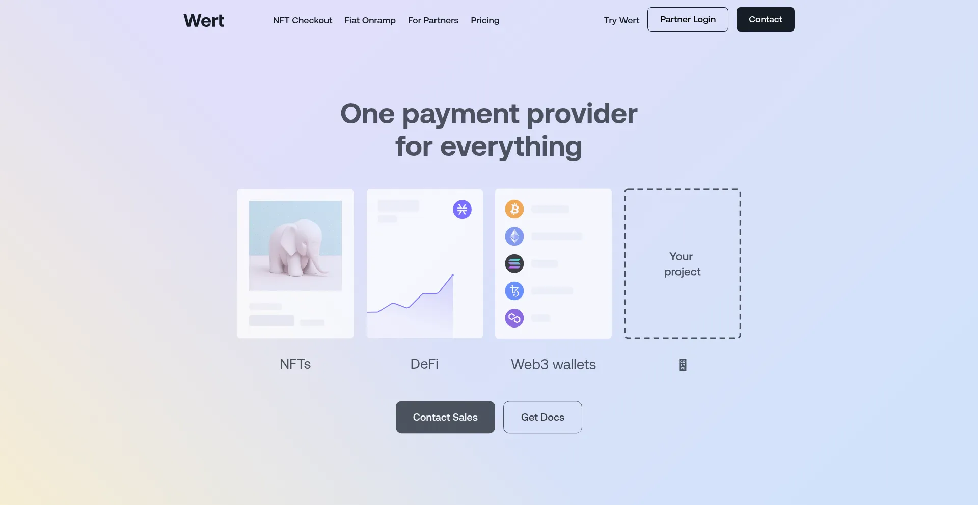 Website screenshot of Wert.io