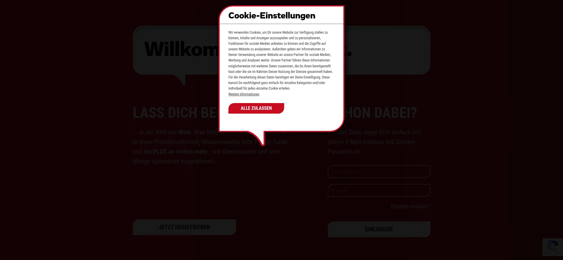 Website screenshot of West.de