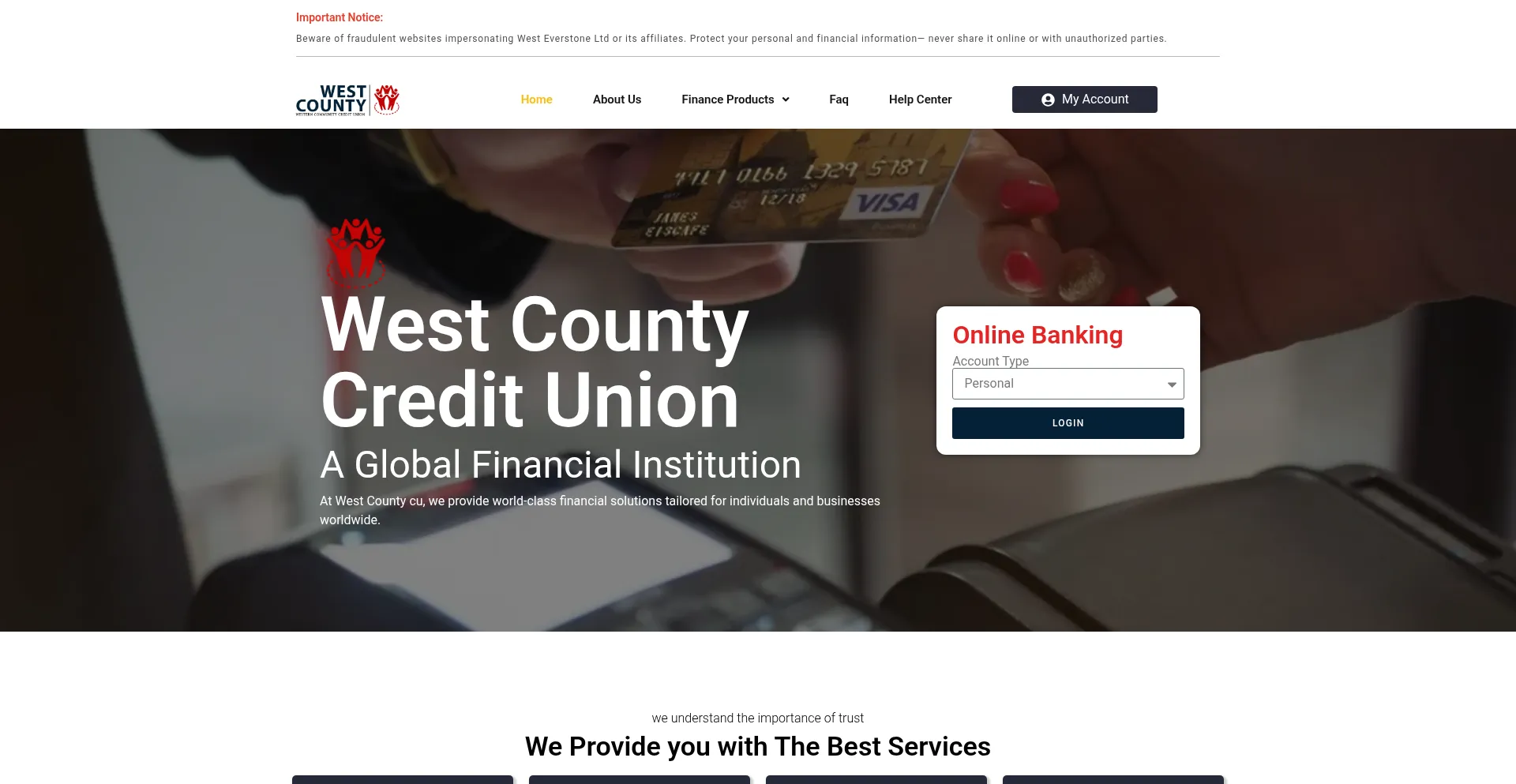 Website screenshot of Westcounty.online
