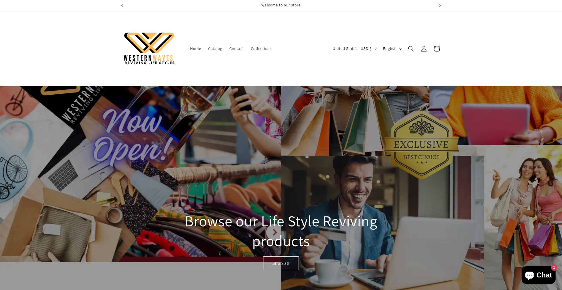 Website screenshot of Westernwawes.live