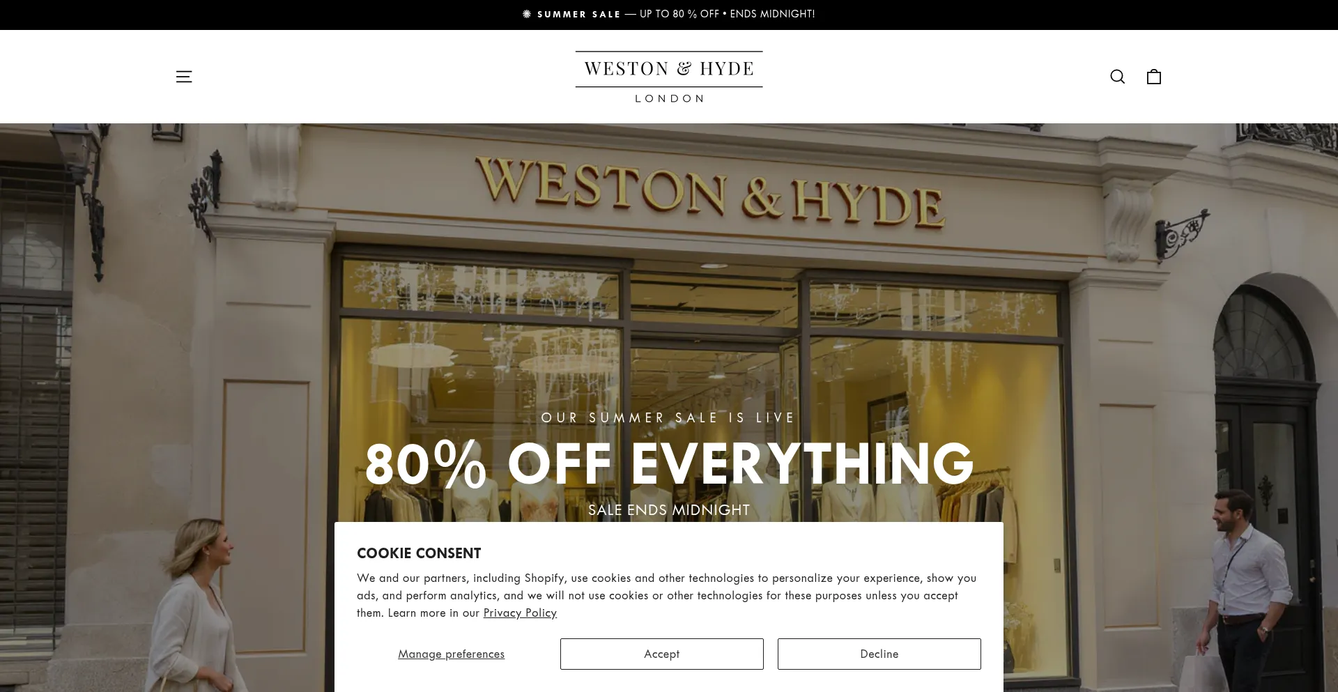 Website screenshot of Weston-hyde.com