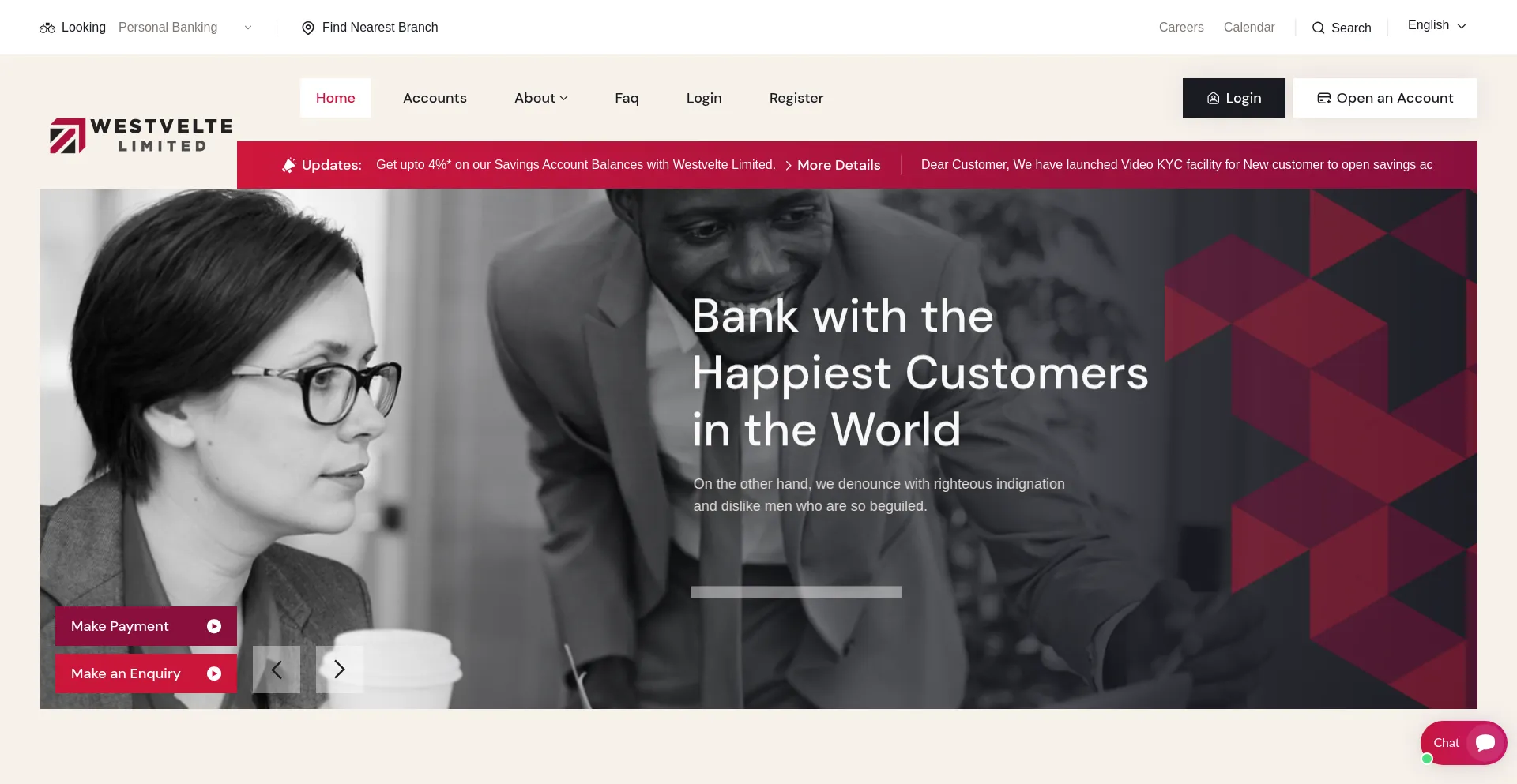 Website screenshot of Westvelteltd.com