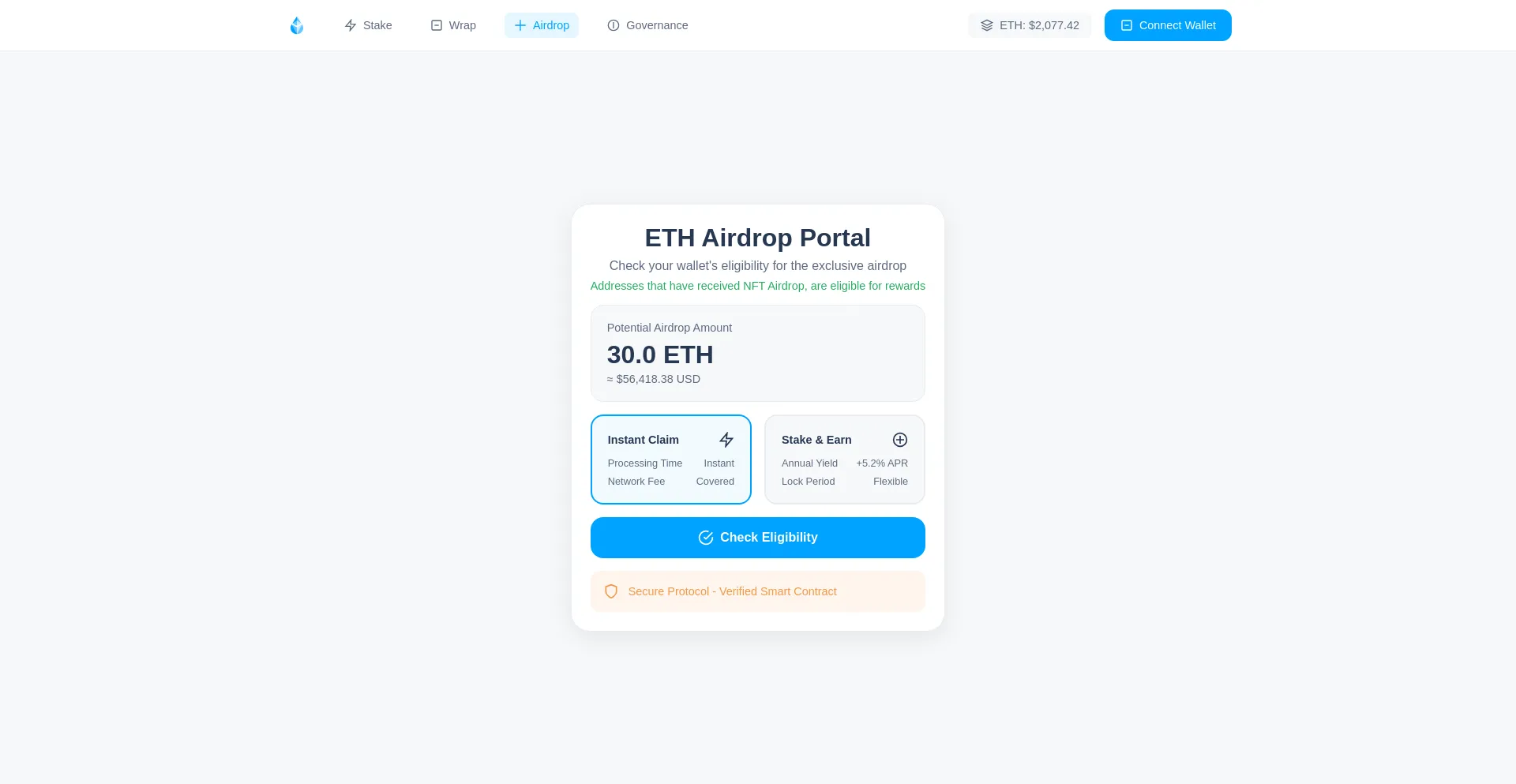 Website screenshot of Weth.top