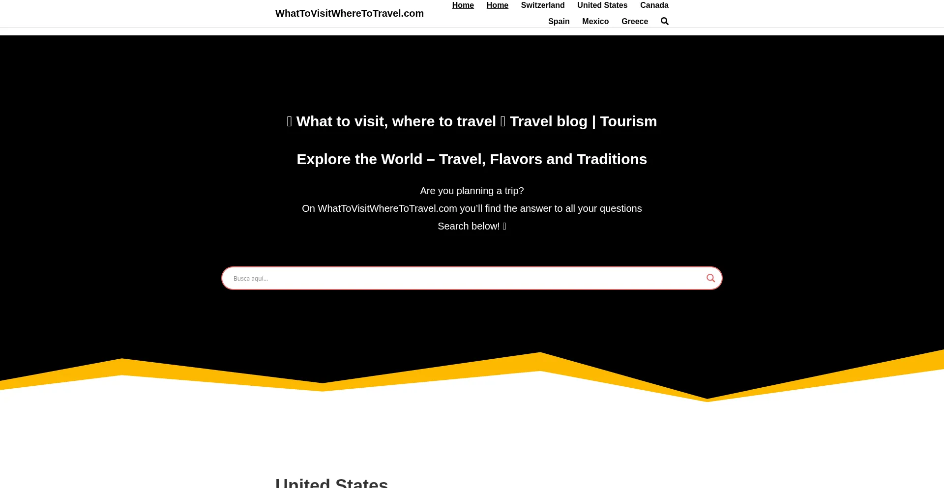 Website screenshot of Whattovisitwheretotravel.com