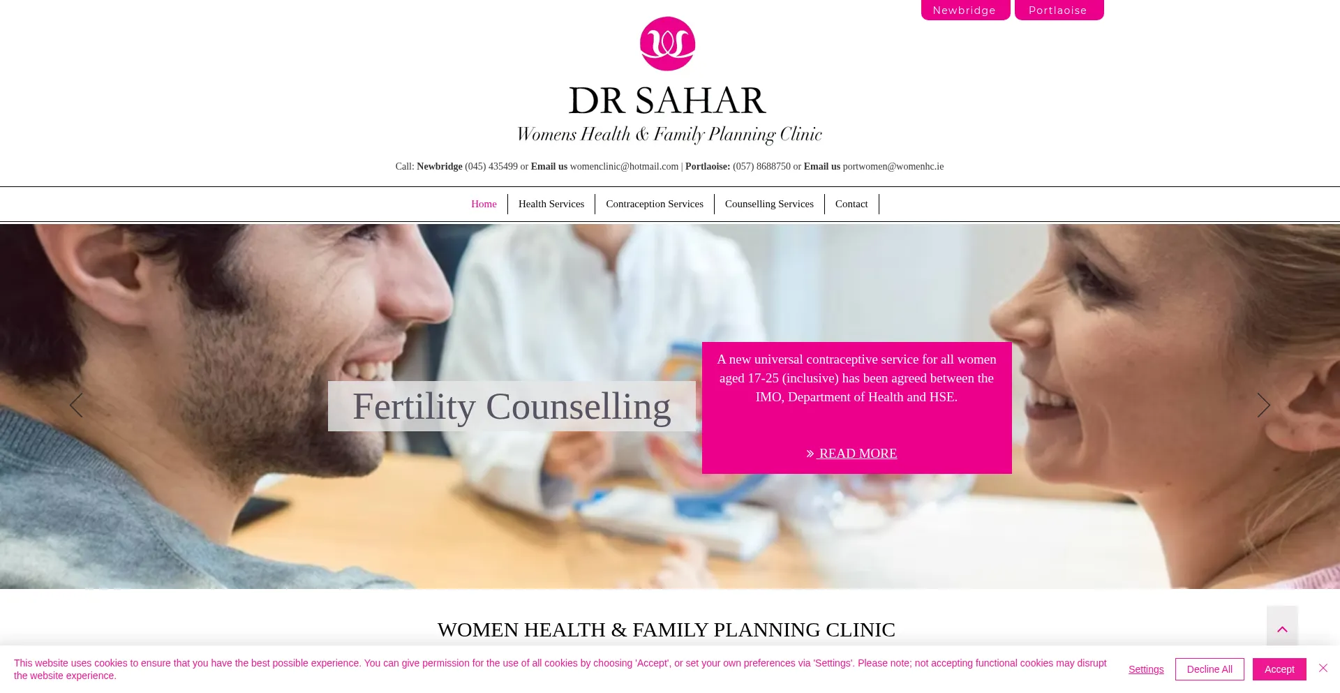 Website screenshot of Whclinic.com